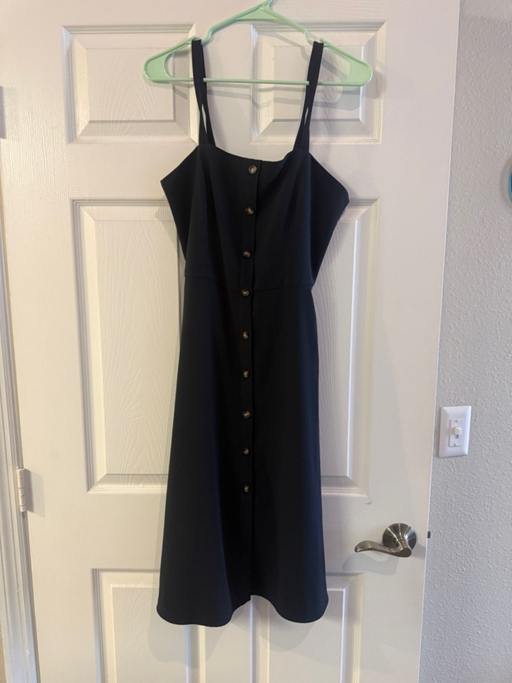 Gianni Bini Black Button-Front Midi Dress